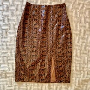 Express Brown Snake Print Pencil Skirt Size 00